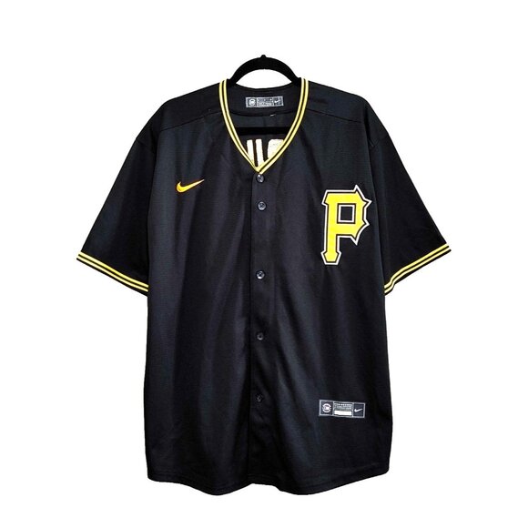 Oneil Cruz Pittsburgh Pirates Genuine Merchandise Nike Black Jersey Size Large - Picture 1 of 4
